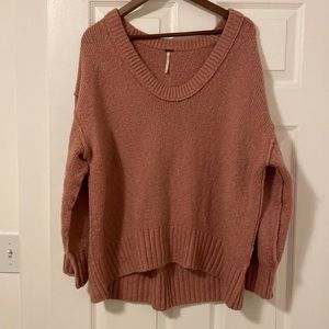 Free people, so soft, soft pink oversized sweater